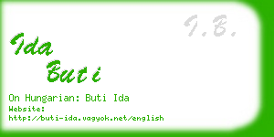 ida buti business card